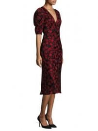 SALONI - Colette Floral Silk Midi Dress at Saks Fifth Avenue