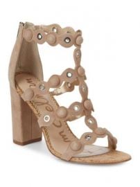 SAM EDELMAN - YULI STUDDED SUEDE AND CORK PUMPS at Saks Off 5th