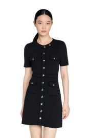 SANDRO Button-up knit short dress at Nordstrom