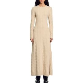 SANDRO Cable knit maxi dress at Nordstrom