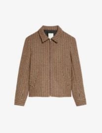 SANDRO Camille houndstooth woven jacket at Selfridges