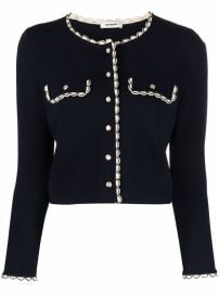 SANDRO Cropped scallop-trim Cardigan - at Farfetch