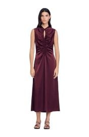 SANDRO Draped satin-effect dress at Nordstrom