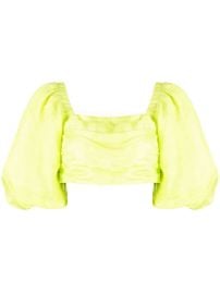 SANDRO Gathered Crop Top - Farfetch at Farfetch