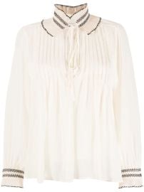 SANDRO Jacinthe Front tie-fastening Blouse - at Farfetch