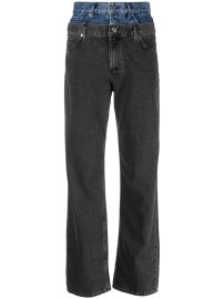 SANDRO Kitty Layered high-waisted Jeans - at Farfetch