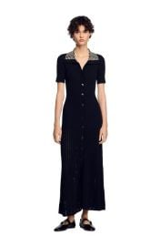 SANDRO Knit maxi dress with studs at Nordstrom