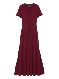SANDRO Knitted Midi Dress Red at Farfetch
