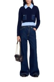 SANDRO Layered-effect sweater at Nordstrom