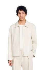 SANDRO Leather jacket at Nordstrom