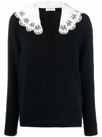 SANDRO Lena V-neck Sweater - at Farfetch