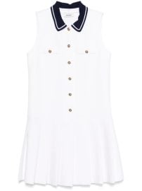 SANDRO Pleated Mini Dress White at Farfetch