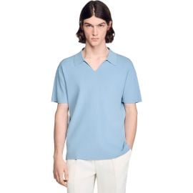 SANDRO Stretch knit polo shirt at Nordstrom