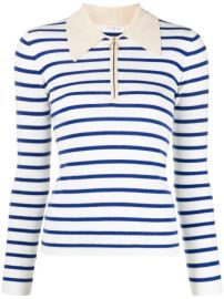 SANDRO Striped Polo long-sleeve Top - at Farfetch