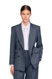 SANDRO Striped tailored jacket at Nordstrom