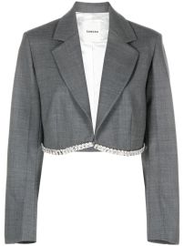 SANDRO Sue wool-blend Cropped Blazer - Farfetch at Farfetch