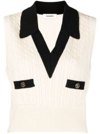 SANDRO Suzy cable-knit Vest - at Farfetch