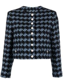 SANDRO Tweed Cotton Cropped Jacket - at Farfetch