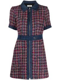 SANDRO Tweed denim-trimmed Minidress - Farfetch at Farfetch