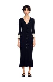 SANDRO Two-tone knit maxi dress at Nordstrom