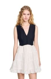 SANDRO Two-tone short dress at Nordstrom