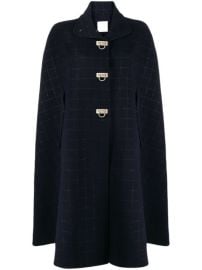 SANDRO check-pattern Cape Coat - at Farfetch