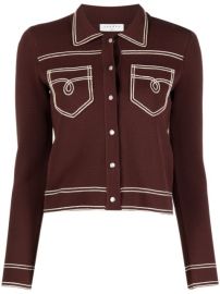 SANDRO contrast-stitch Cardigan - at Farfetch