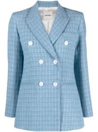 SANDRO double-breasted Tweed Blazer - at Farfetch