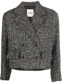 SANDRO double-breasted Tweed Jacket - at Farfetch