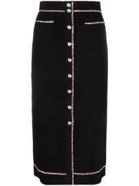 SANDRO rhinestone-embellished Pencil Skirt - at Farfetch