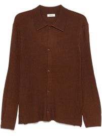 SANDRO ribbed-knit Shirt Brown at Farfetch