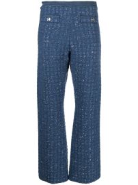 SANDRO sequin-embellished straight-leg Trousers - at Farfetch