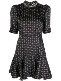 SANDRO star-print embellished-collar Minidress - Farfetch at Farfetch