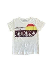 SANTA BARBARA EMBROIDERED LINEN TEE Bone Banner Day at Banner Day