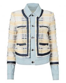 SANTIAGO FRINGE DENIM JACKET at Intermix