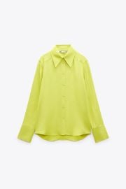 SATIN EFFECT SHIRT - Ecru   United States at Zara