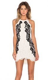 SAYLOR Alexis Dress in Cream and Black at Revolve