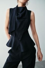 SCARF PEPLUM TOP at Zara