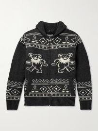 SCHOTT Grateful Dead Shawl-Collar Intarsia Wool-Blend Cardigan for Men MR PORTER at Mr Porter