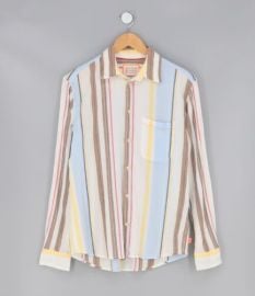 SCOTCH amp SODA Menaposs Crinkled Voile Striped Button Up Shirt Multicolor Size S eBay at eBay