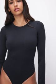 SCULPTING CREWNECK BODYSUIT BLACK001 - GOOD AMERICAN at Good American