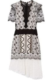 SEA - Lola asymmetric cotton-blend guipure lace dress at Net A Porter