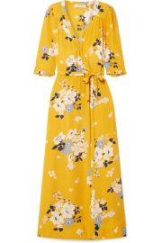 SEA - Pia floral-print crepe de chine wrap dress at Net A Porter