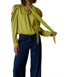 SECULAR Helena Shirt In Lime ShopSimon at Shop Simon