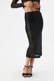 SEQUIN MESH SKIRT at Bardot