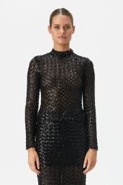 SEQUIN MESH TOP at Bardot