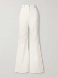 SERGIO HUDSON Cotton-twill high-rise flared pants NET-A-PORTER at Net a Porter