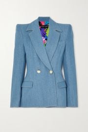 SERGIO HUDSON Double-breasted denim blazer NET-A-PORTER at Net a Porter