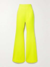 SERGIO HUDSON Neon wool-crepe flared pants NET-A-PORTER at Net a Porter