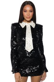 SERIOUSLY BLACK TIE EVENT MINI DRESS at Akira